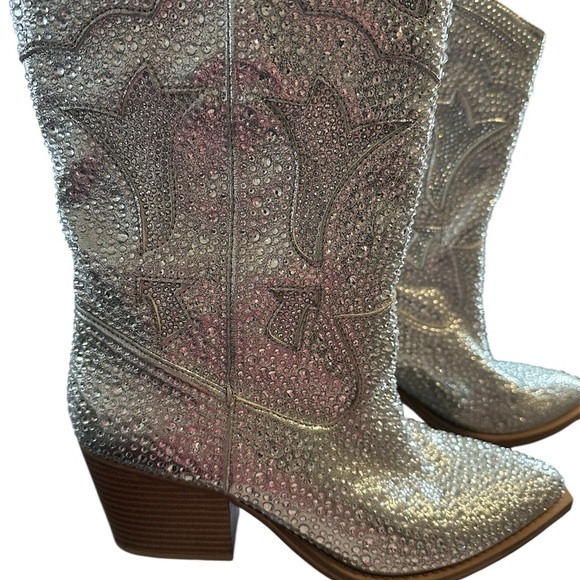 Crown Vintage Size 6.5 Womens Shimmer Western Boots Shoe Was Tried On in store - Picture 1 of 6